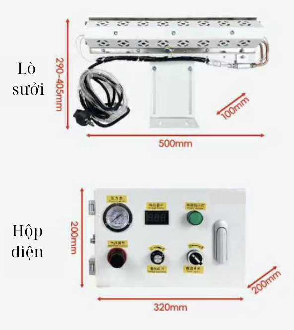 Cấu tạo module máy nung nhiệt làm mềm chỉ