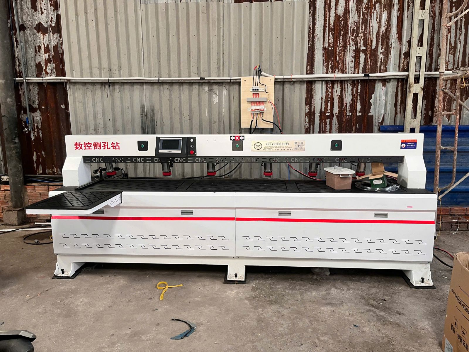 Máy khoan ngang laser 2 đầu