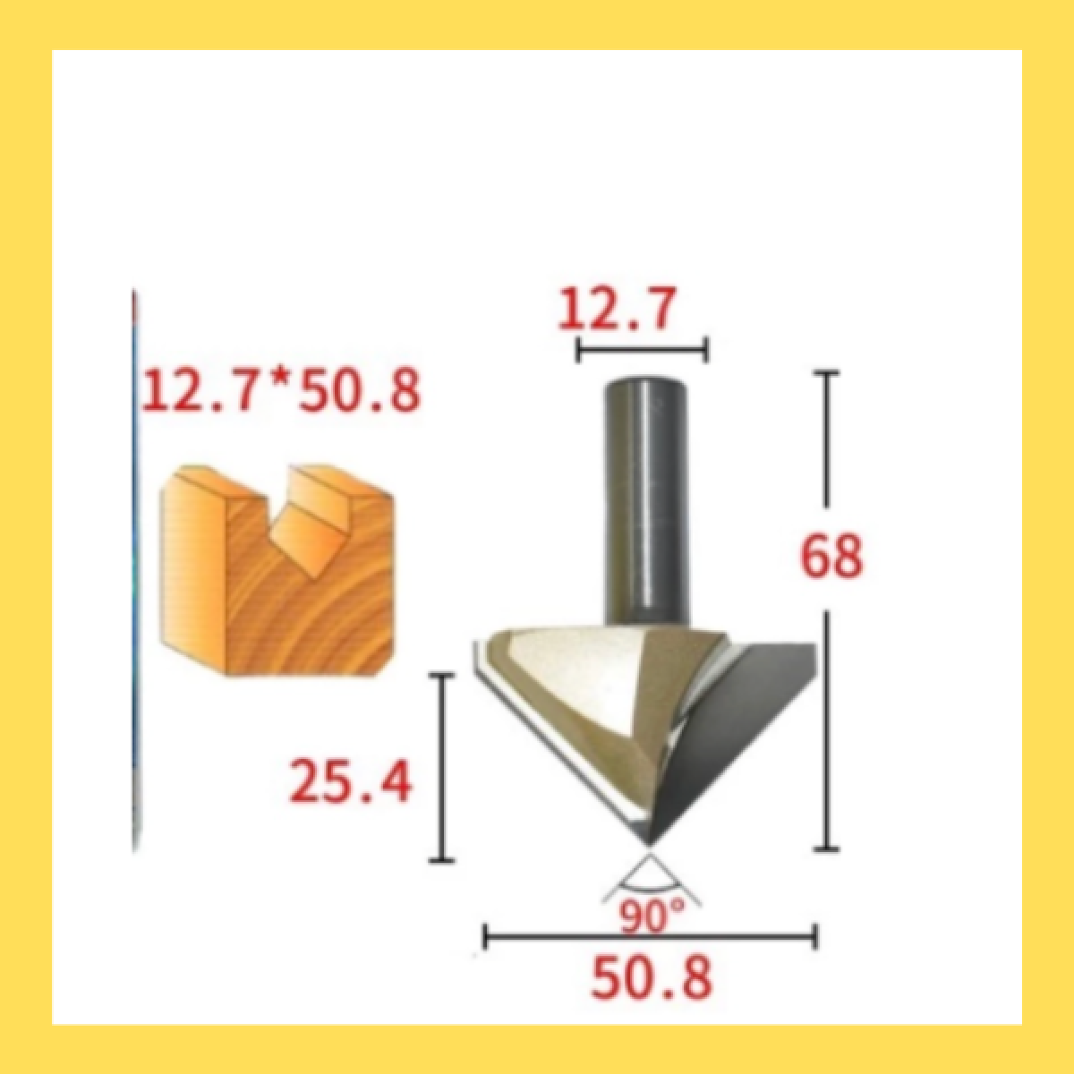Mũi V90 độ 1/2*2 (D50.08mm)